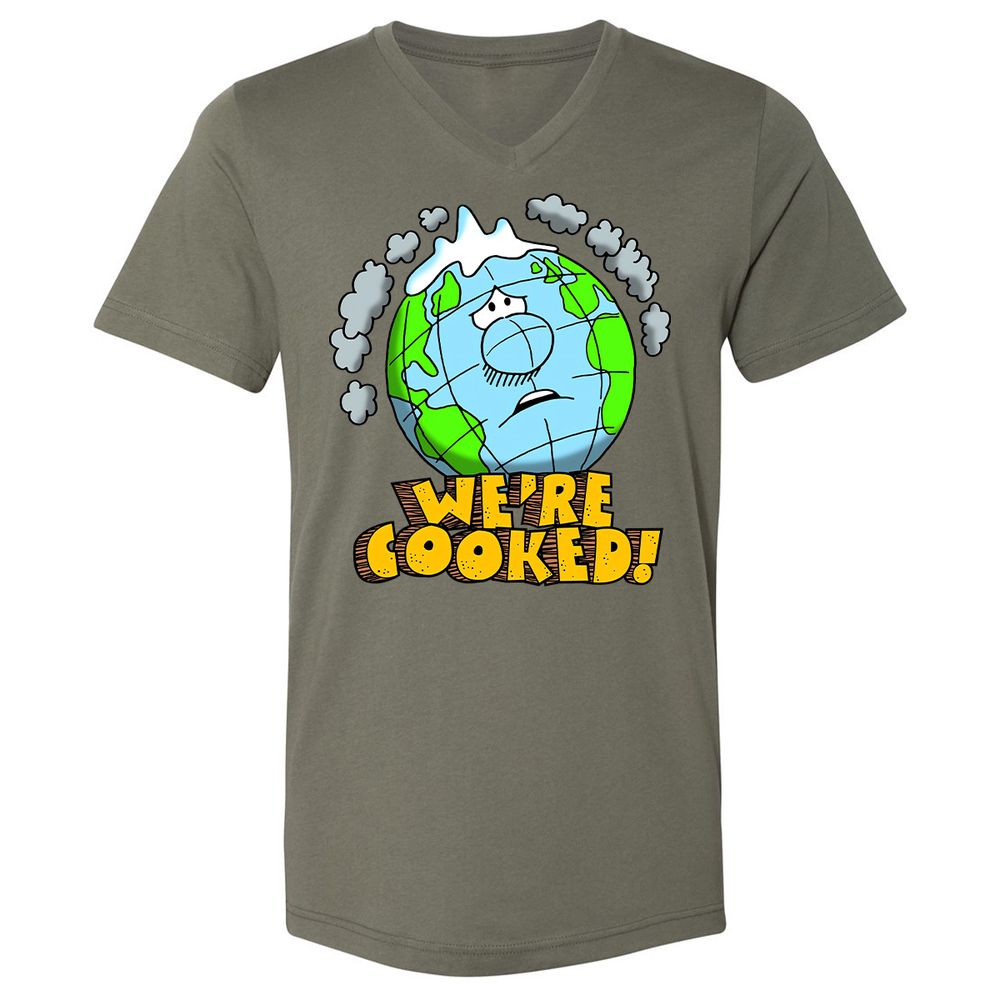Unisex V-Neck T-Shirt - 5FMRF3AS - Military Green - 10