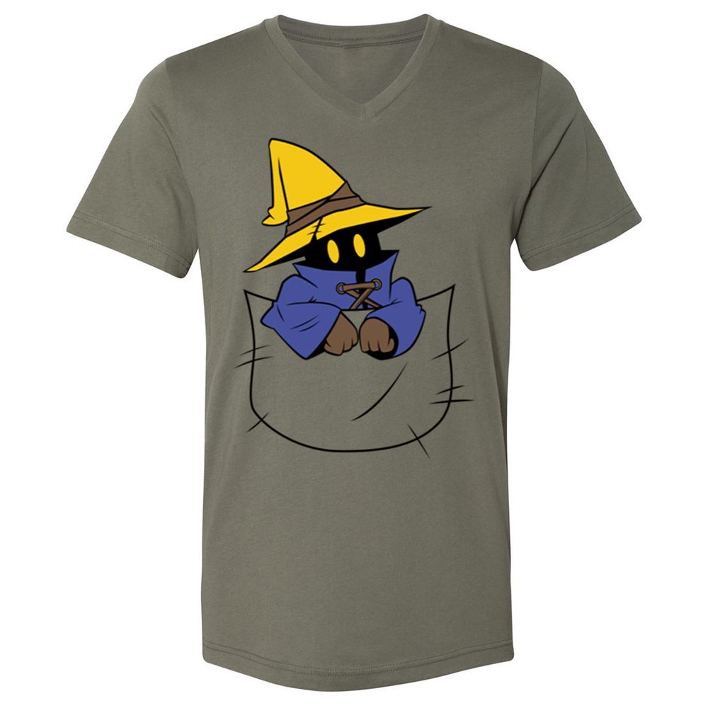 Unisex V-Neck T-Shirt - 6GYFU8KY - Military Green - 10