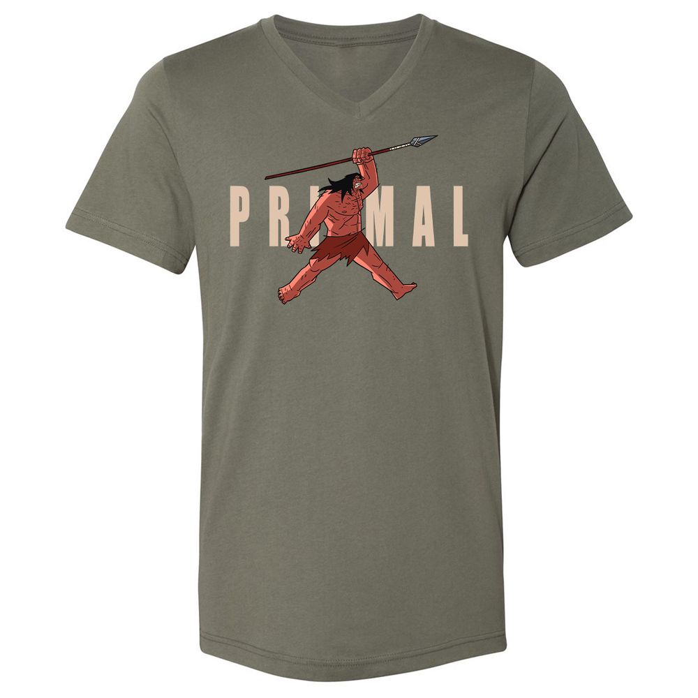 Unisex V-Neck T-Shirt - Y6CVAUKT - Military Green - 10