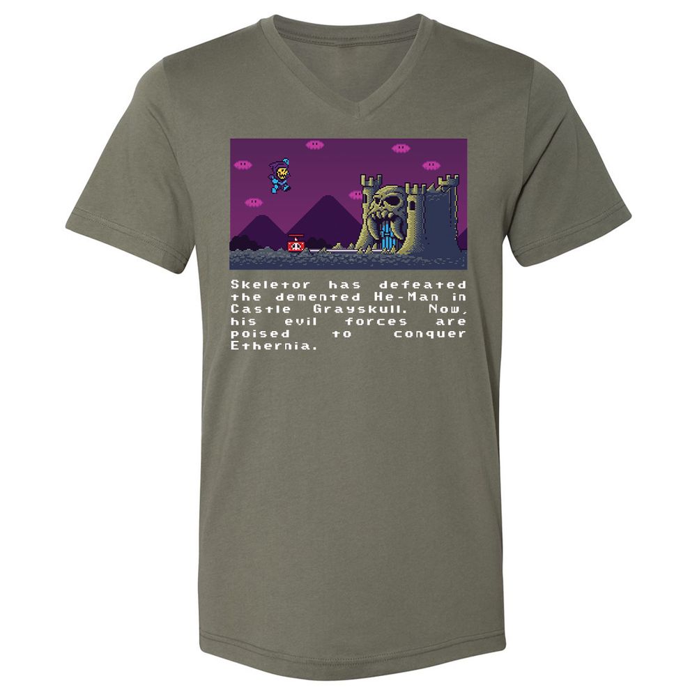 Unisex V-Neck T-Shirt - VUBP21QZ - Military Green - 10