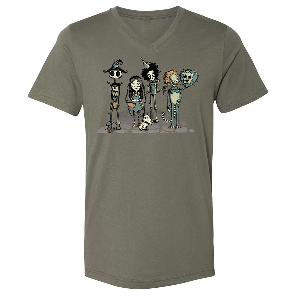 Unisex V-Neck T-Shirt - 99RSBFTE - Military Green - 10