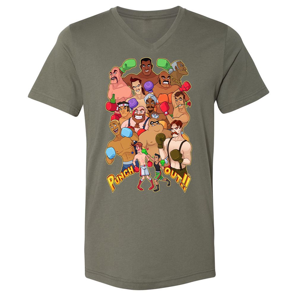 Unisex V-Neck T-Shirt - 4ZNPMJY5 - Military Green - 10