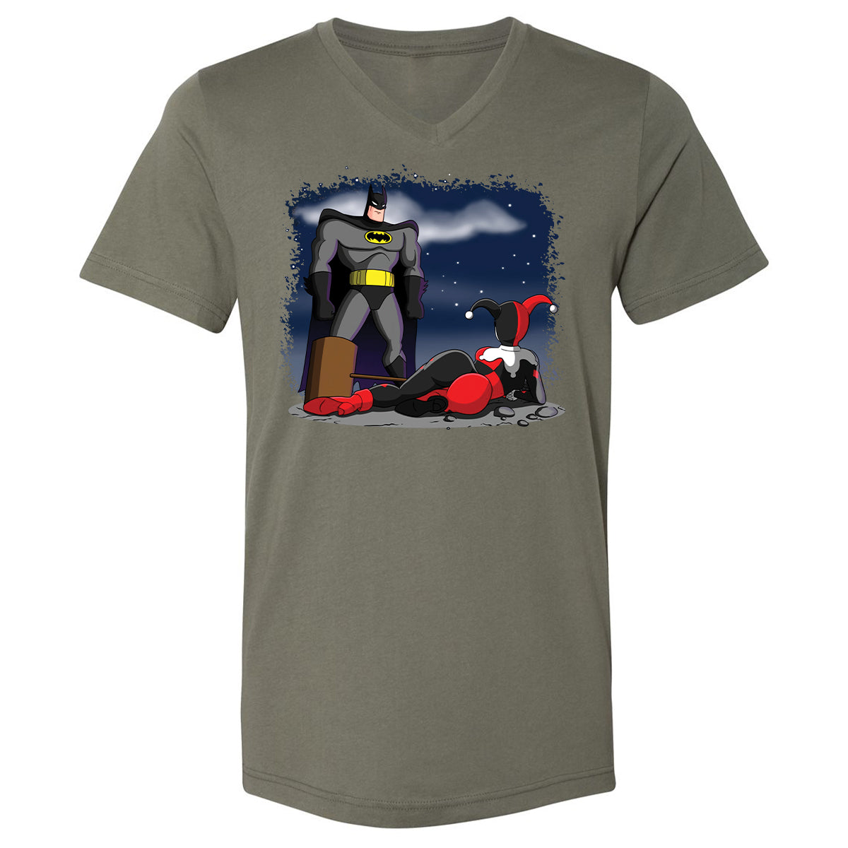 Unisex V-Neck T-Shirt - AAJ6FMAF - Military Green - 10