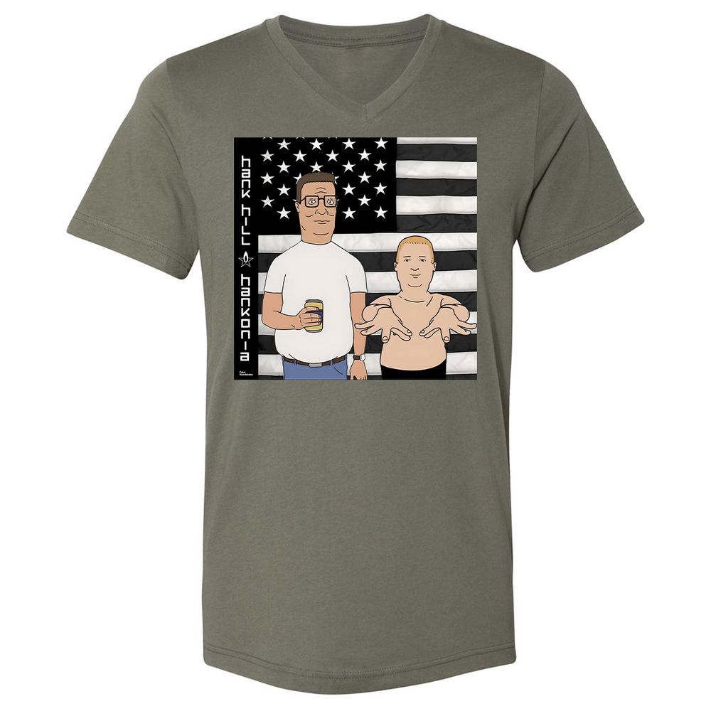 Unisex V-Neck T-Shirt - FJ74KX2E - Military Green - 10