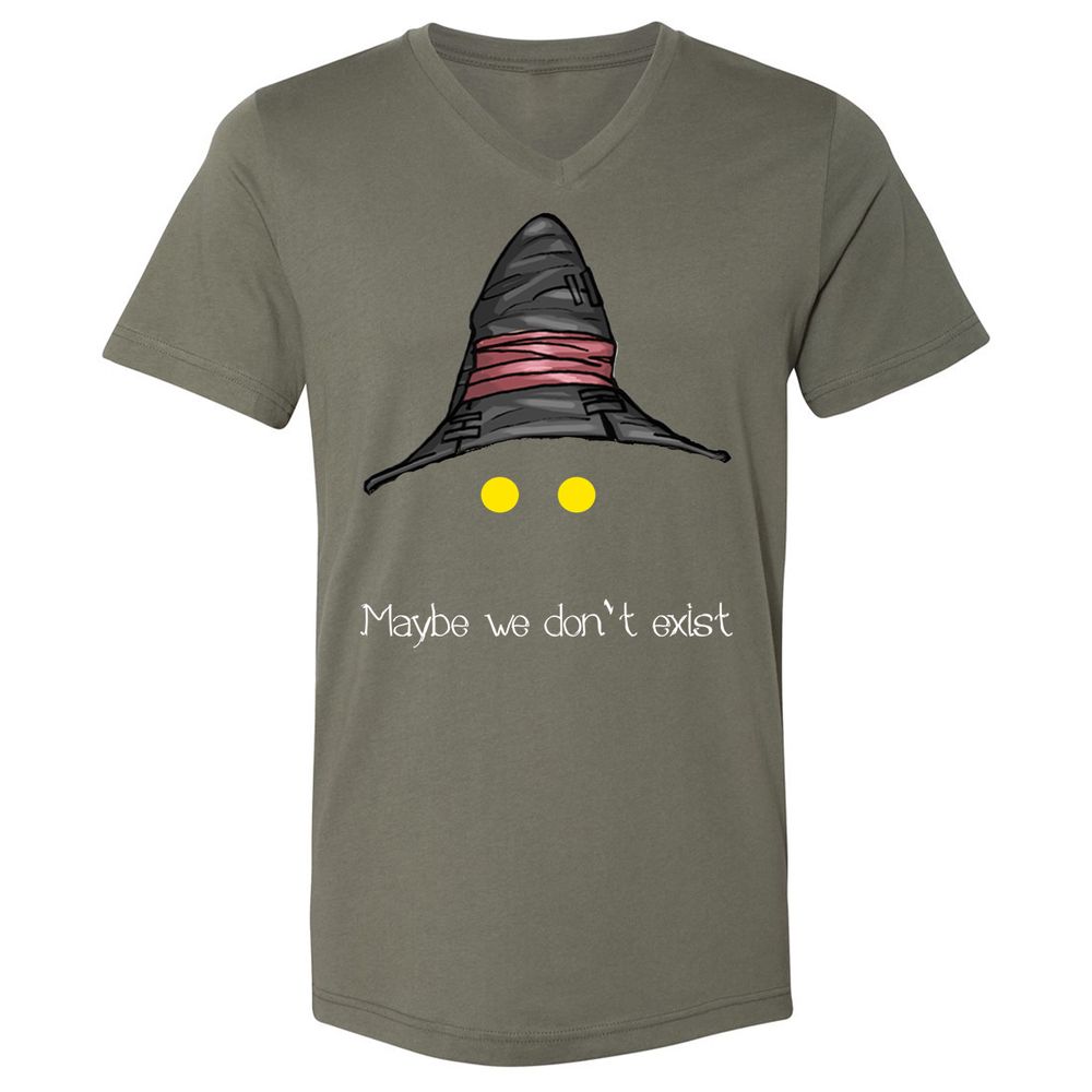 Unisex V-Neck T-Shirt - ECJU2VM9 - Military Green - 10