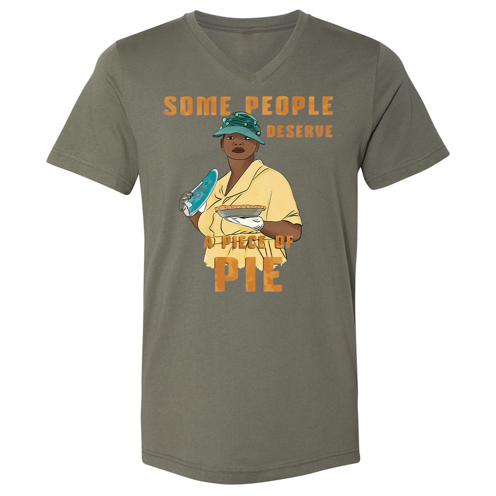 Unisex V-Neck T-Shirt - BX4E7P5U - Military Green - 10