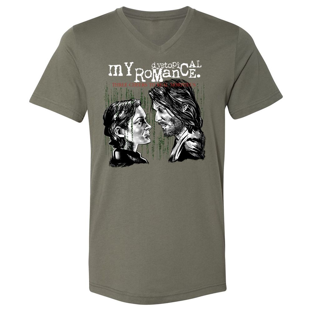 Unisex V-Neck T-Shirt - R7TR92ZB - Military Green - 10