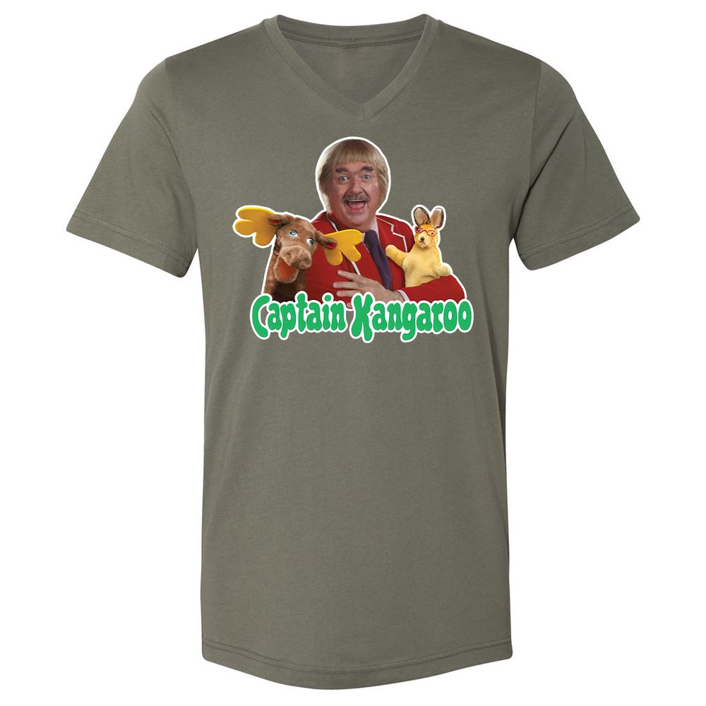 Unisex V-Neck T-Shirt - SWAHNDYF - Military Green - 10