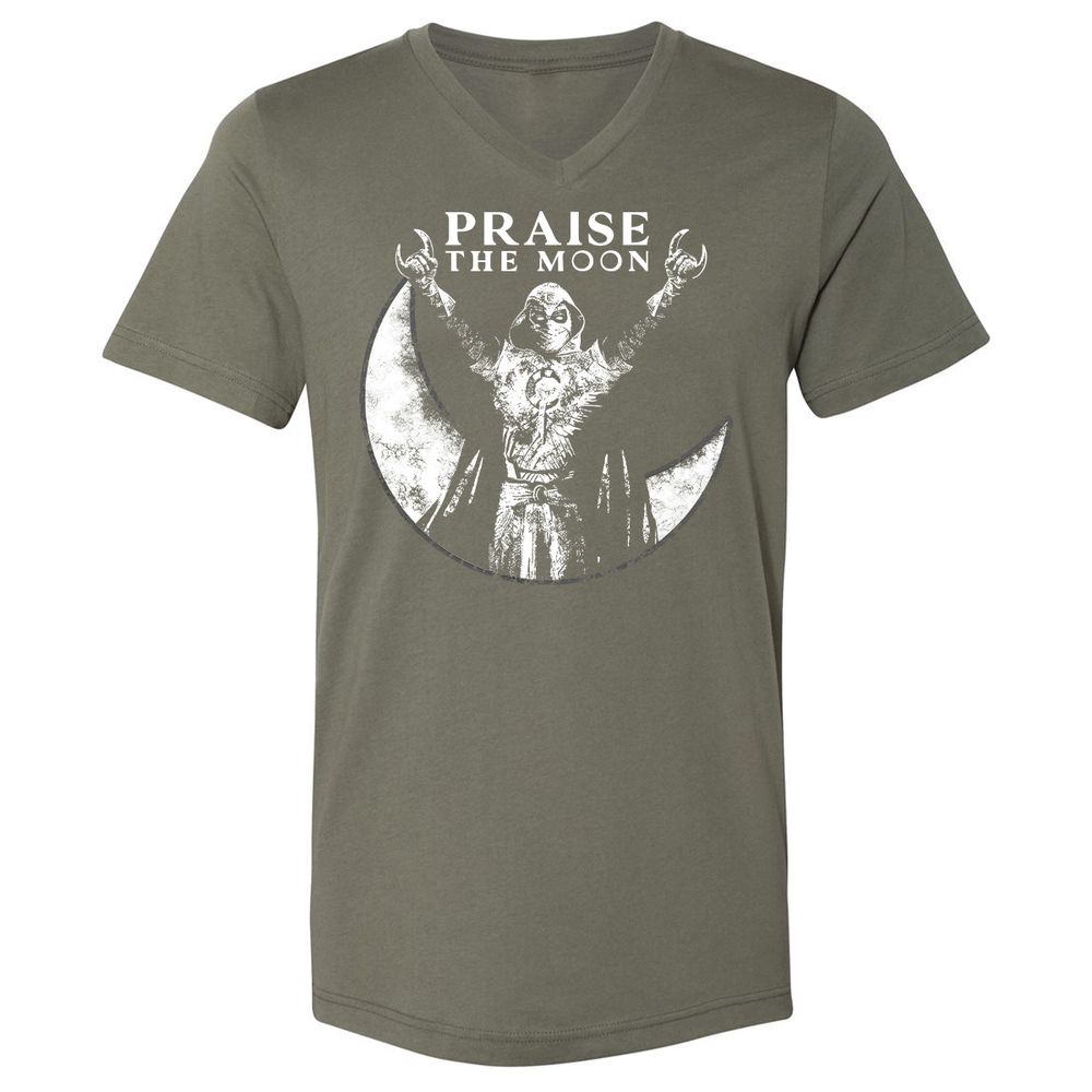 Unisex V-Neck T-Shirt - R1N1REXV - Military Green - 10