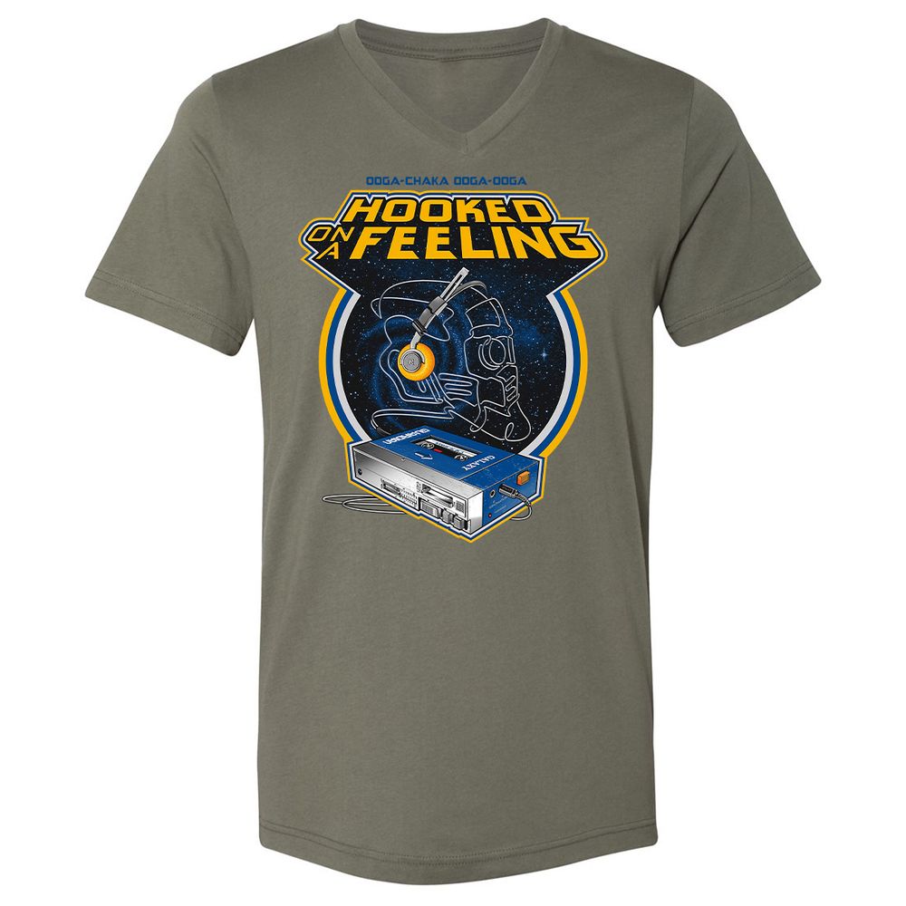 Unisex V-Neck T-Shirt - 5P16F5DF - Military Green - 10