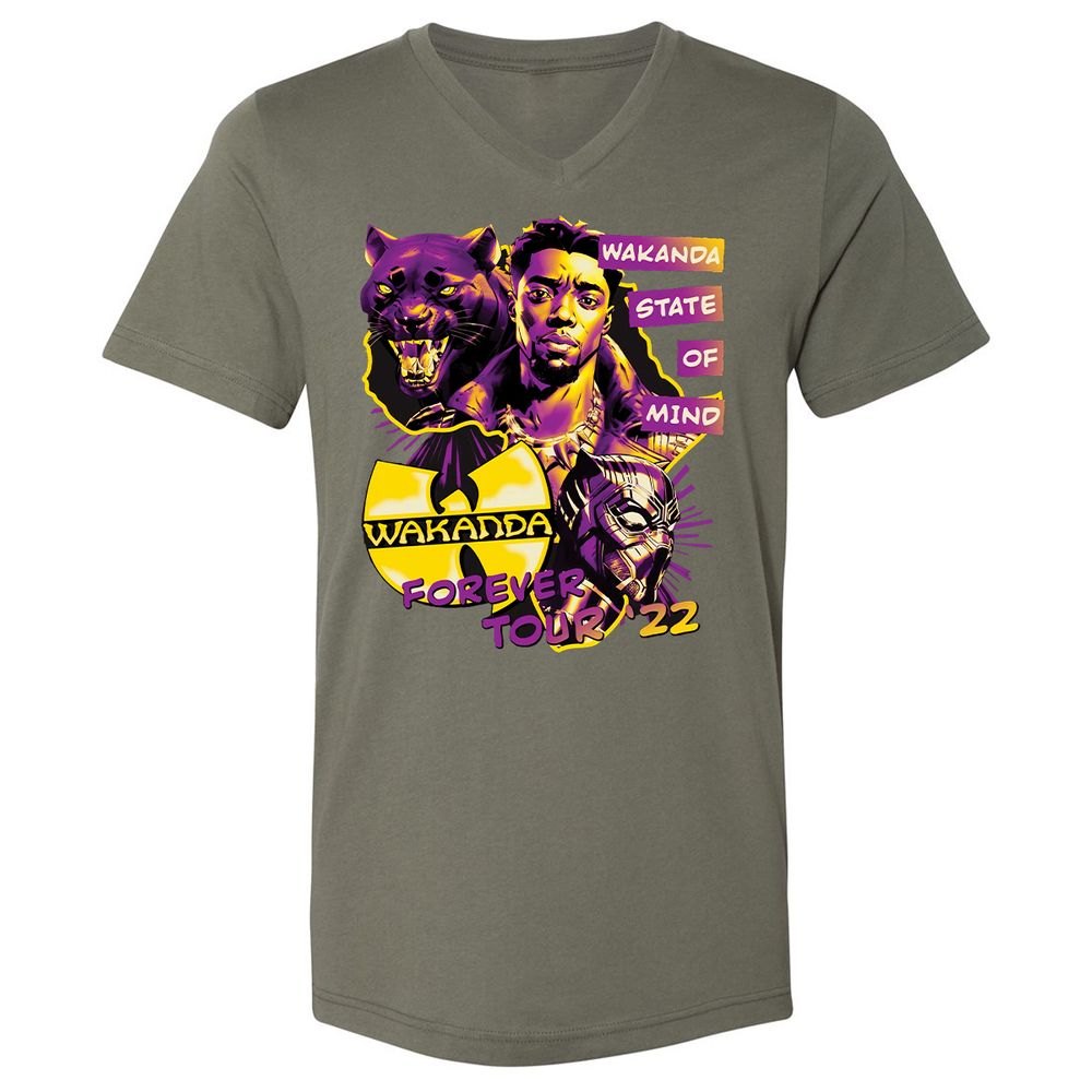 Unisex V-Neck T-Shirt - M84ZT2BX - Military Green - 10