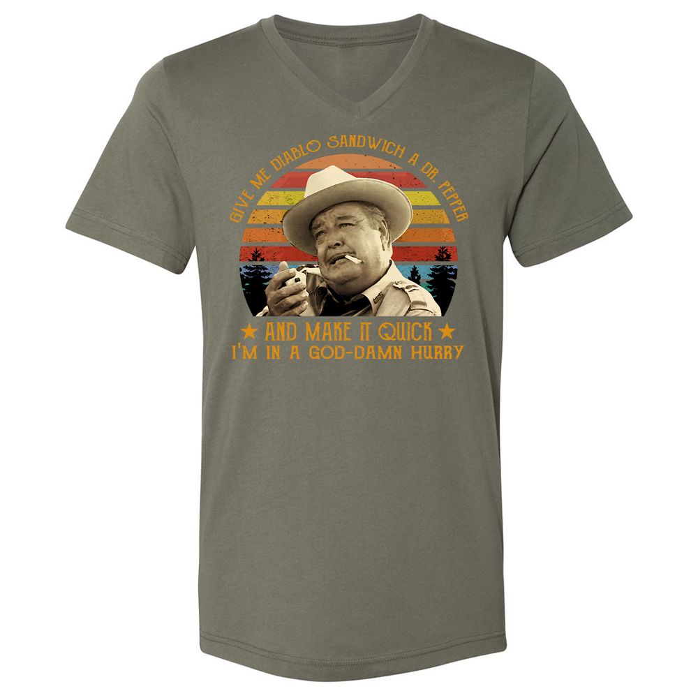 Unisex V-Neck T-Shirt - BC1VNWB1 - Military Green - 10