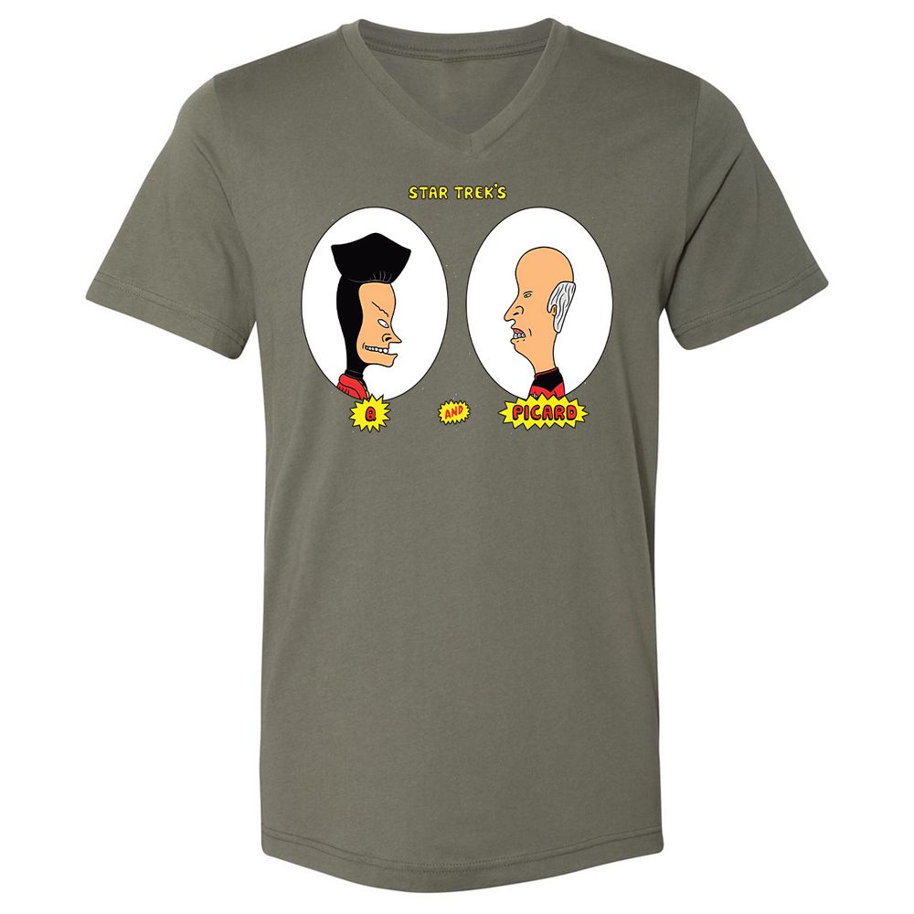 Unisex V-Neck T-Shirt - VGNDGKQP - Military Green - 10