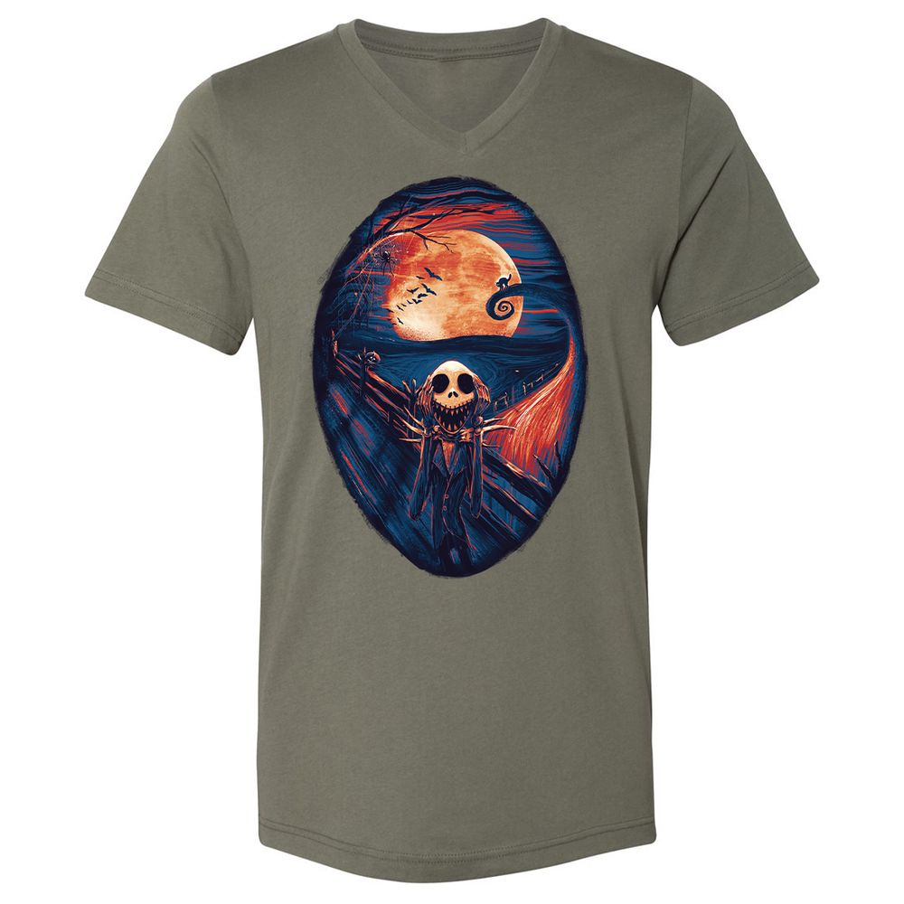 Unisex V-Neck T-Shirt - UTRDV6EQ - Military Green - 10