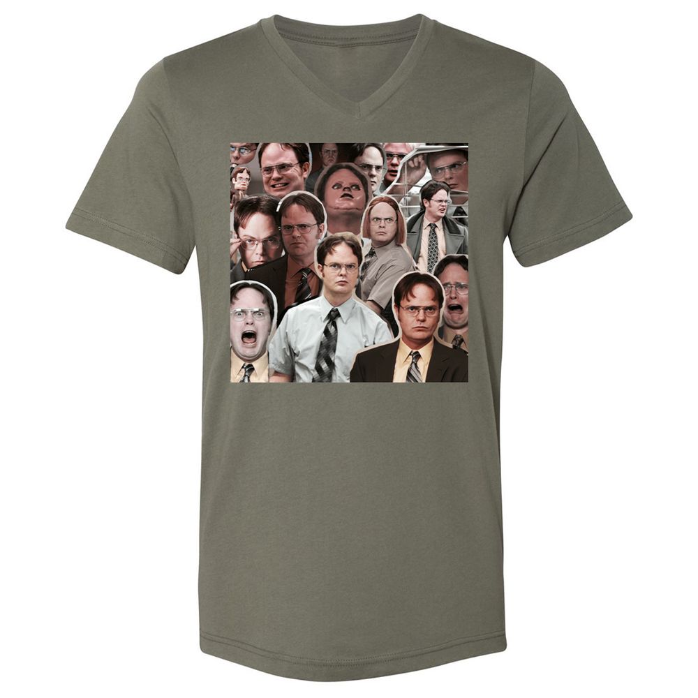 Unisex V-Neck T-Shirt - 3XNNGD1B - Military Green - 10