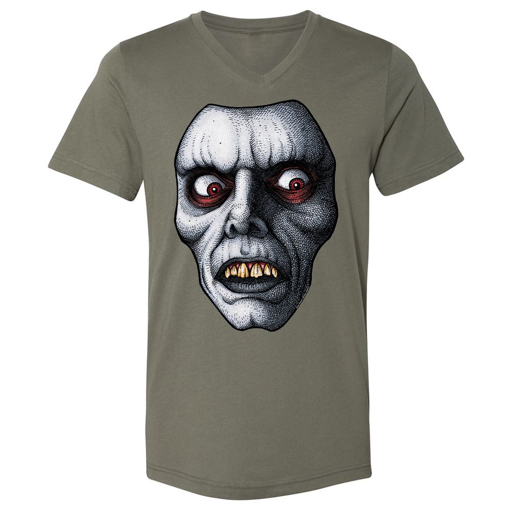 Unisex V-Neck T-Shirt - NY6AKWYW - Military Green - 10