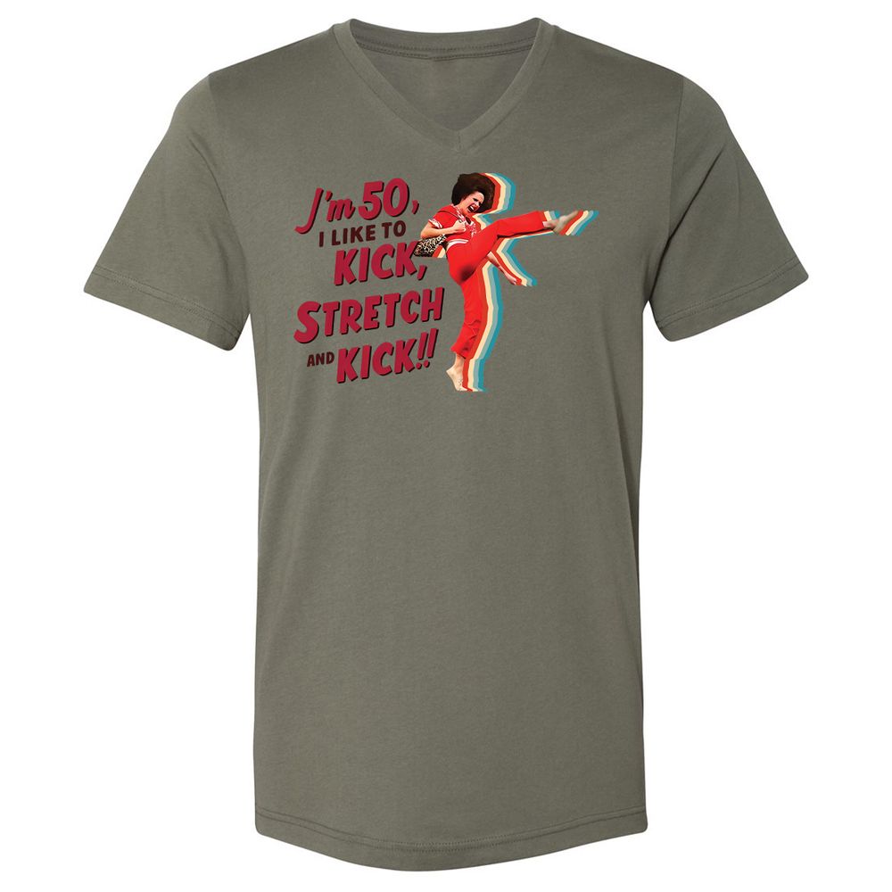 Unisex V-Neck T-Shirt - GGD89GJ1 - Military Green - 10