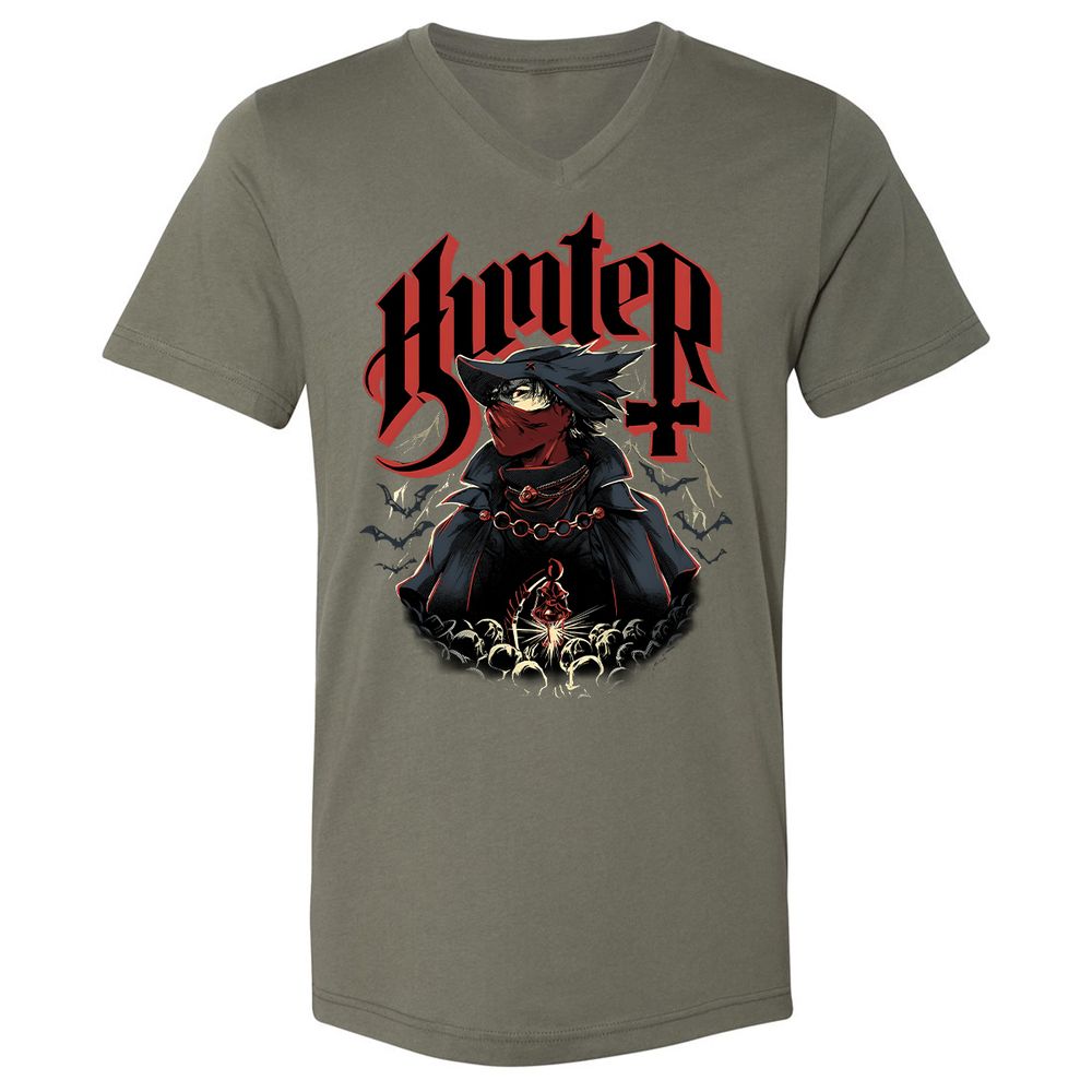 Unisex V-Neck T-Shirt - 88RY3SXU - Military Green - 10