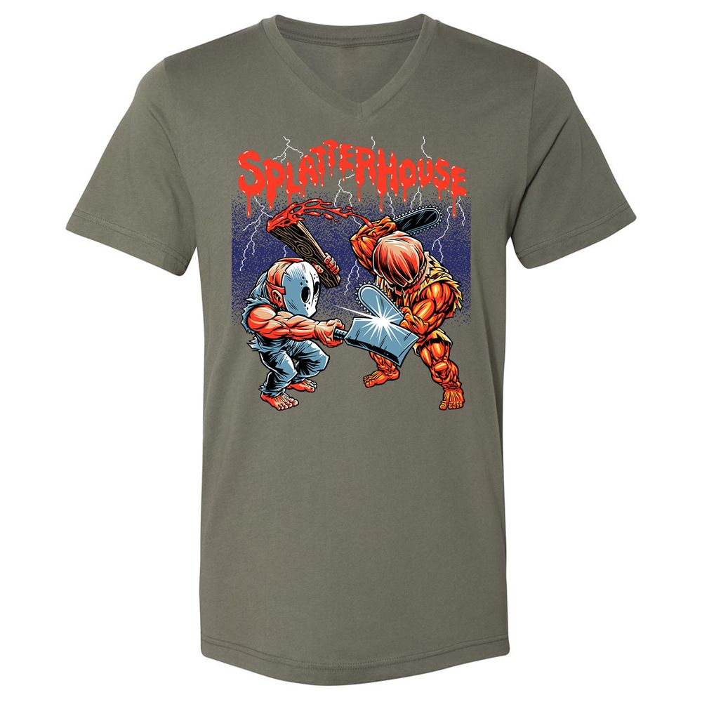 Unisex V-Neck T-Shirt - NLBF8TZL - Military Green - 10