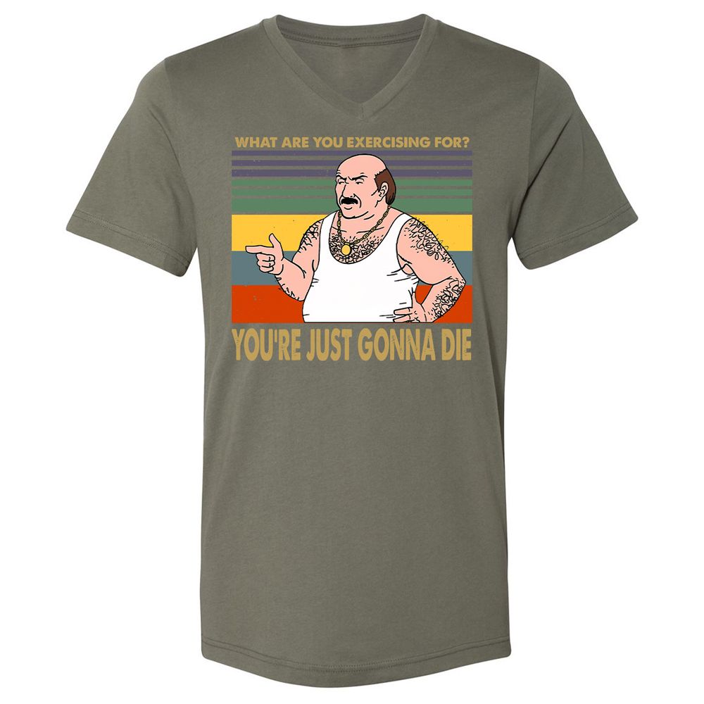 Unisex V-Neck T-Shirt - BW6S6RE3 - Military Green - 10