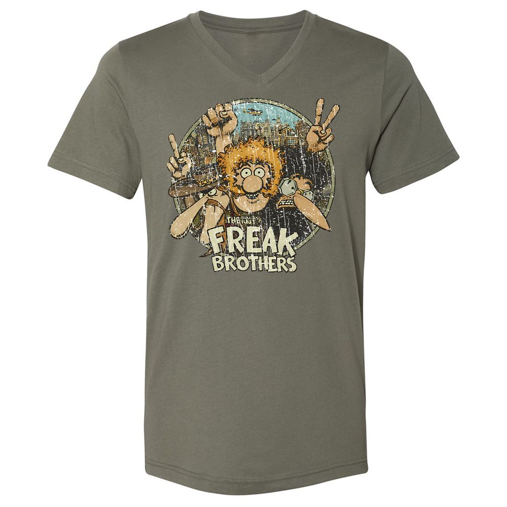 Unisex V-Neck T-Shirt - 2R6W39PV - Military Green - 10