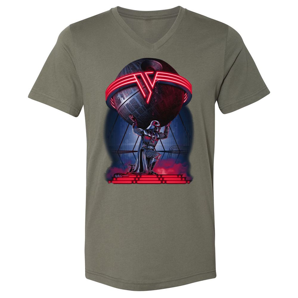 Unisex V-Neck T-Shirt - L9DXP5VE - Military Green - 10