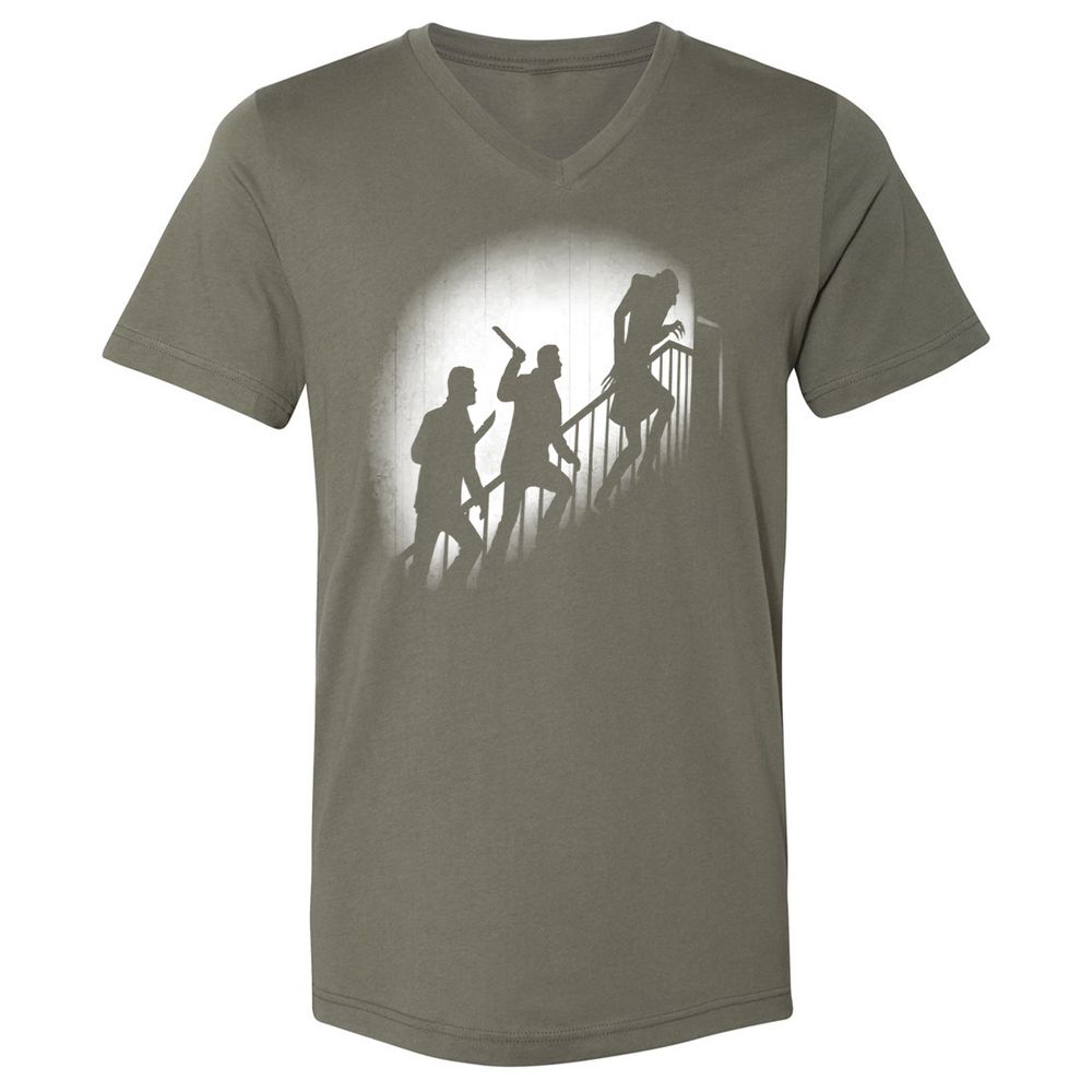Unisex V-Neck T-Shirt - 985RYNUX - Military Green - 10