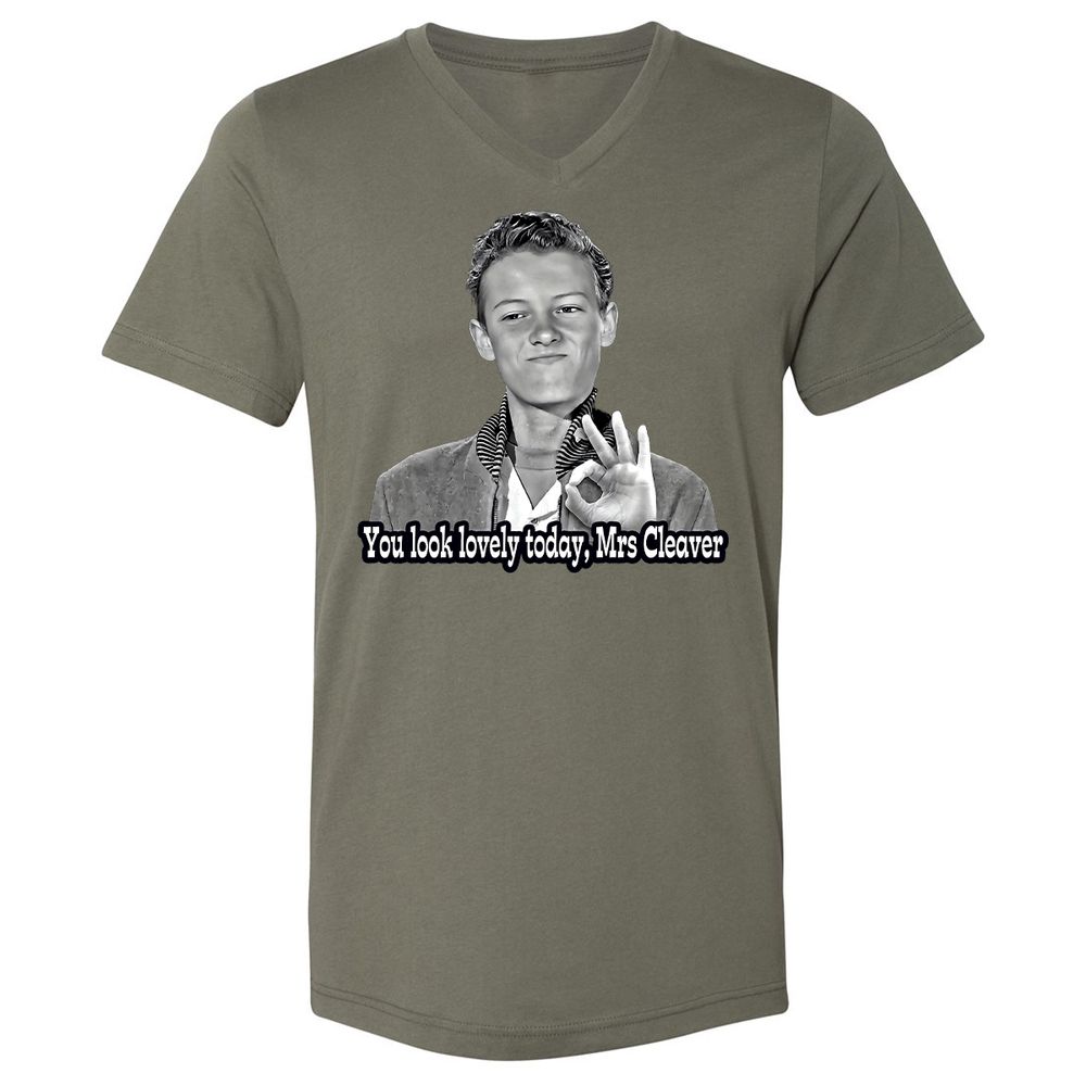 Unisex V-Neck T-Shirt - 7UPFK19S - Military Green - 10