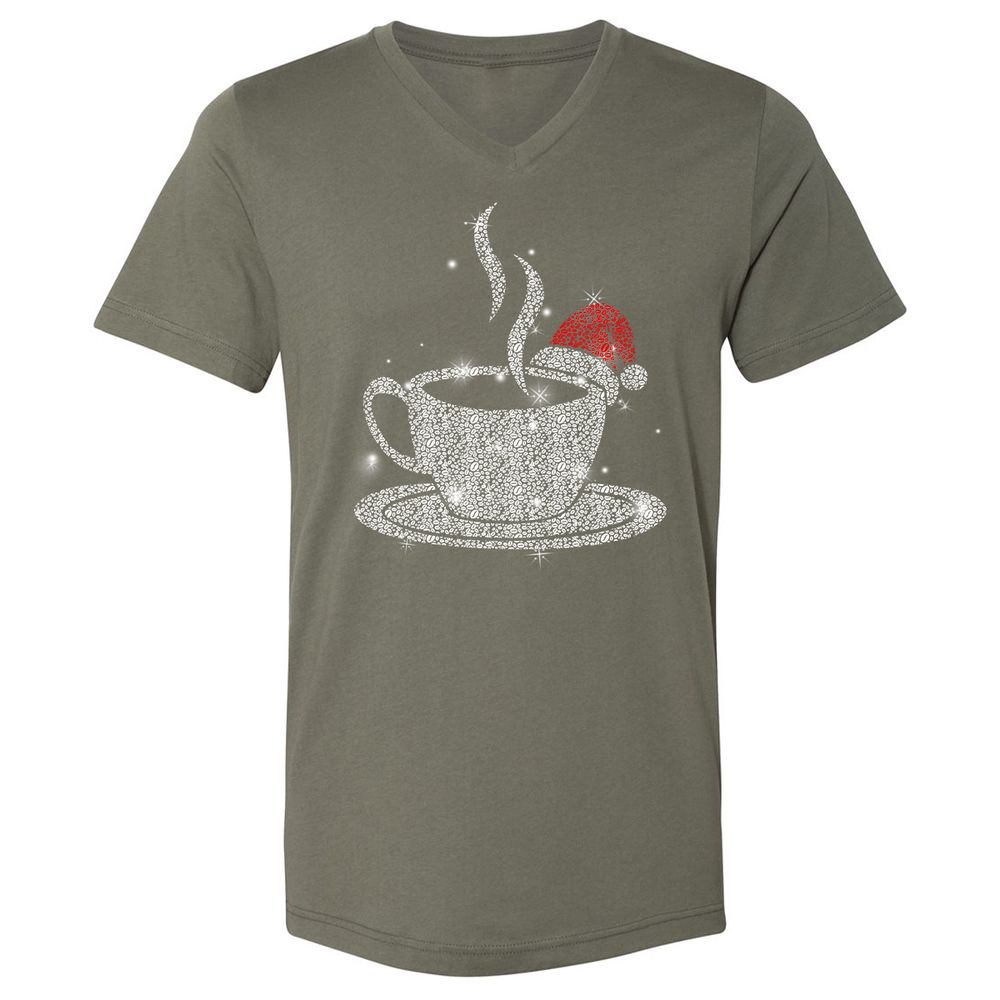 Unisex V-Neck T-Shirt - Y2JF5PGA - Military Green - 10