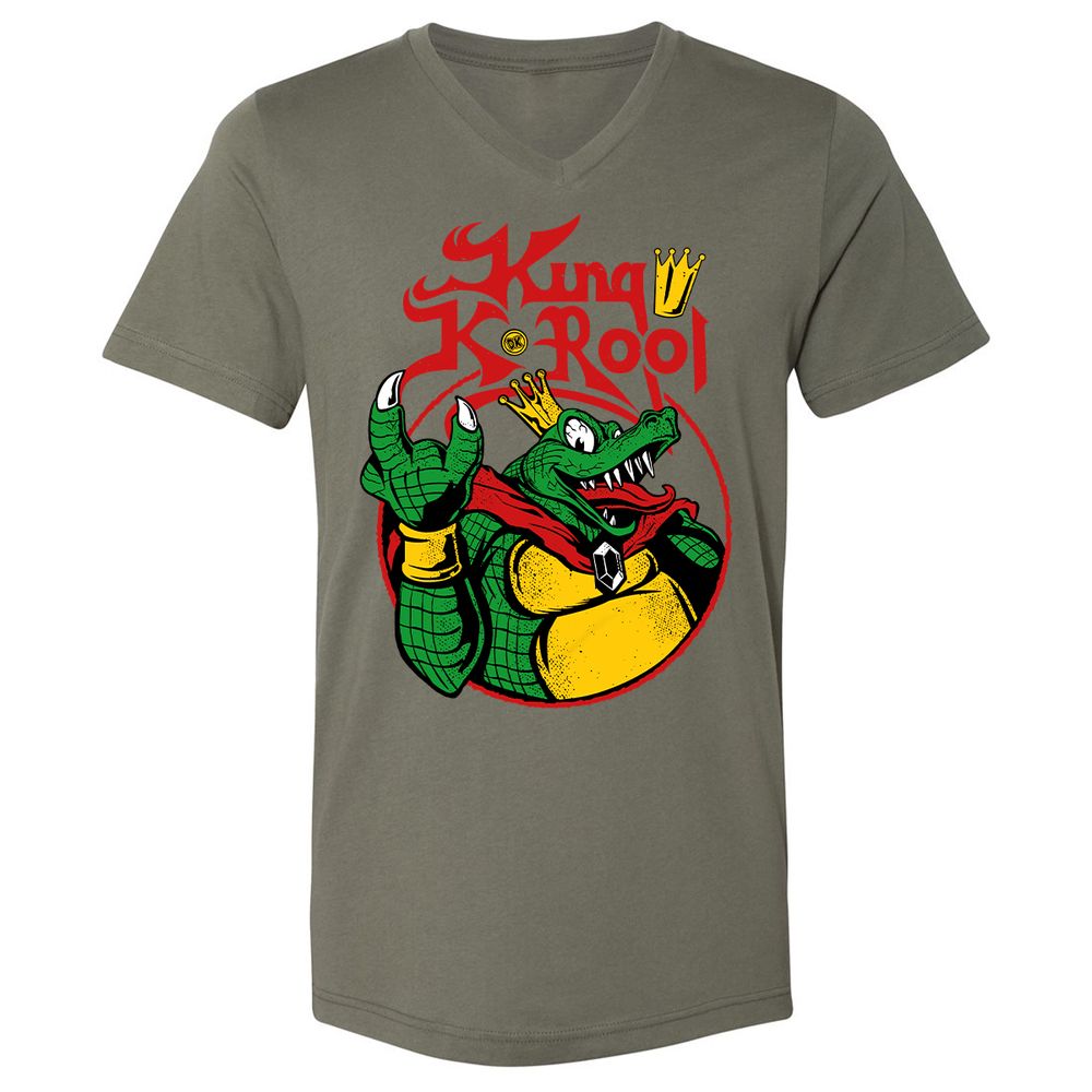 Unisex V-Neck T-Shirt - D4M16Y6M - Military Green - 10