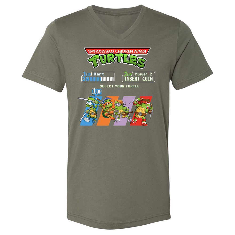 Unisex V-Neck T-Shirt - TXEL1Z9H - Military Green - 10