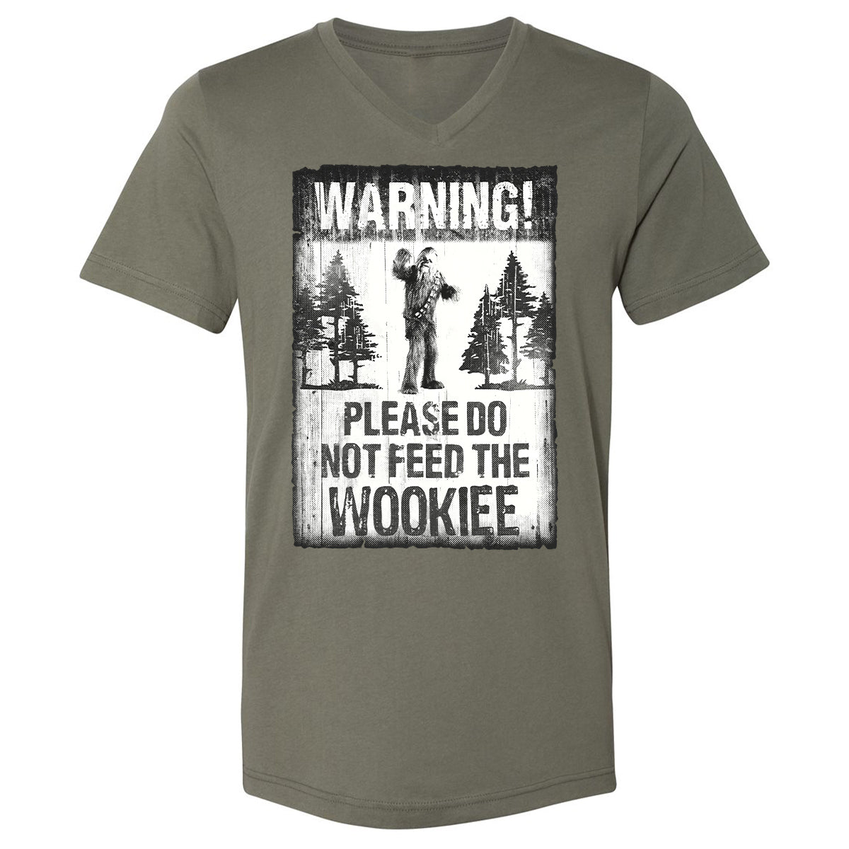 Unisex V-Neck T-Shirt - YQJ4CHL3 - Military Green - 10