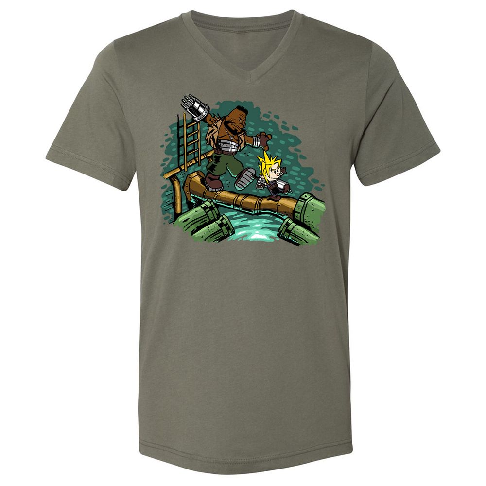 Unisex V-Neck T-Shirt - 82UL7UUX - Military Green - 10