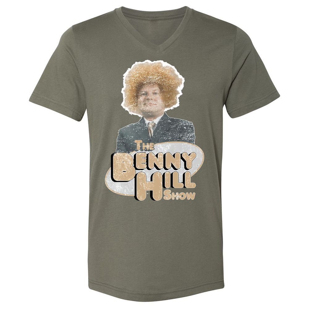 Unisex V-Neck T-Shirt - F6CENG3F - Military Green - 10