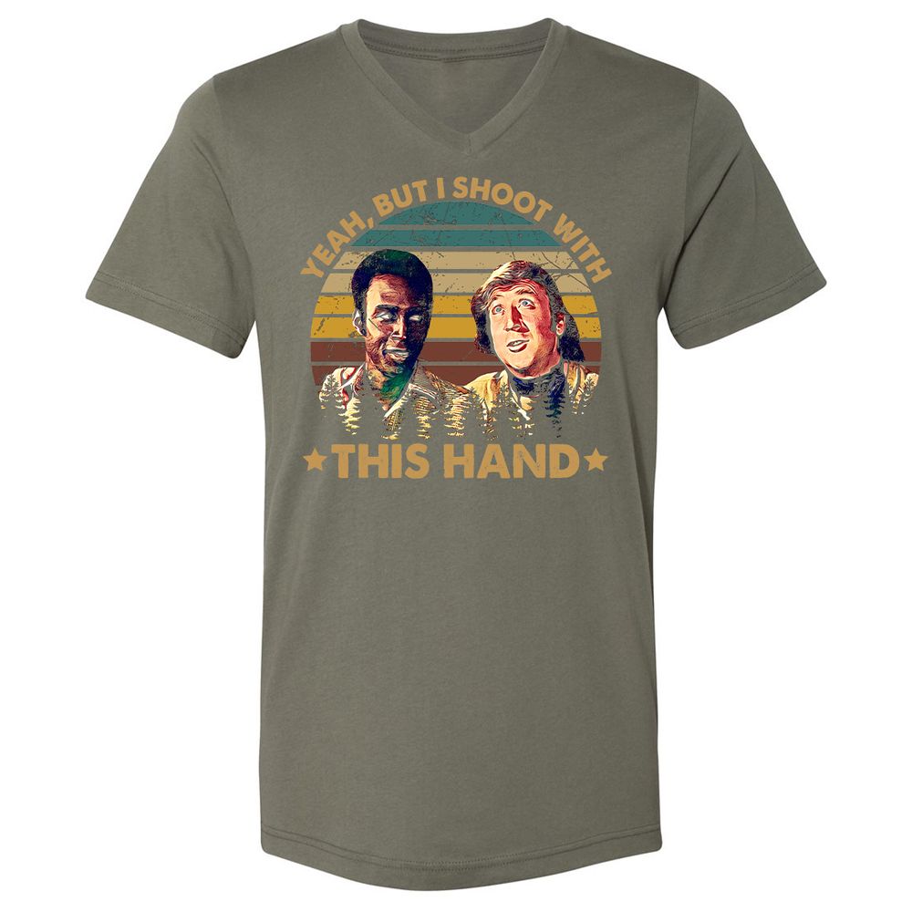 Unisex V-Neck T-Shirt - 3KD7WF1T - Military Green - 10