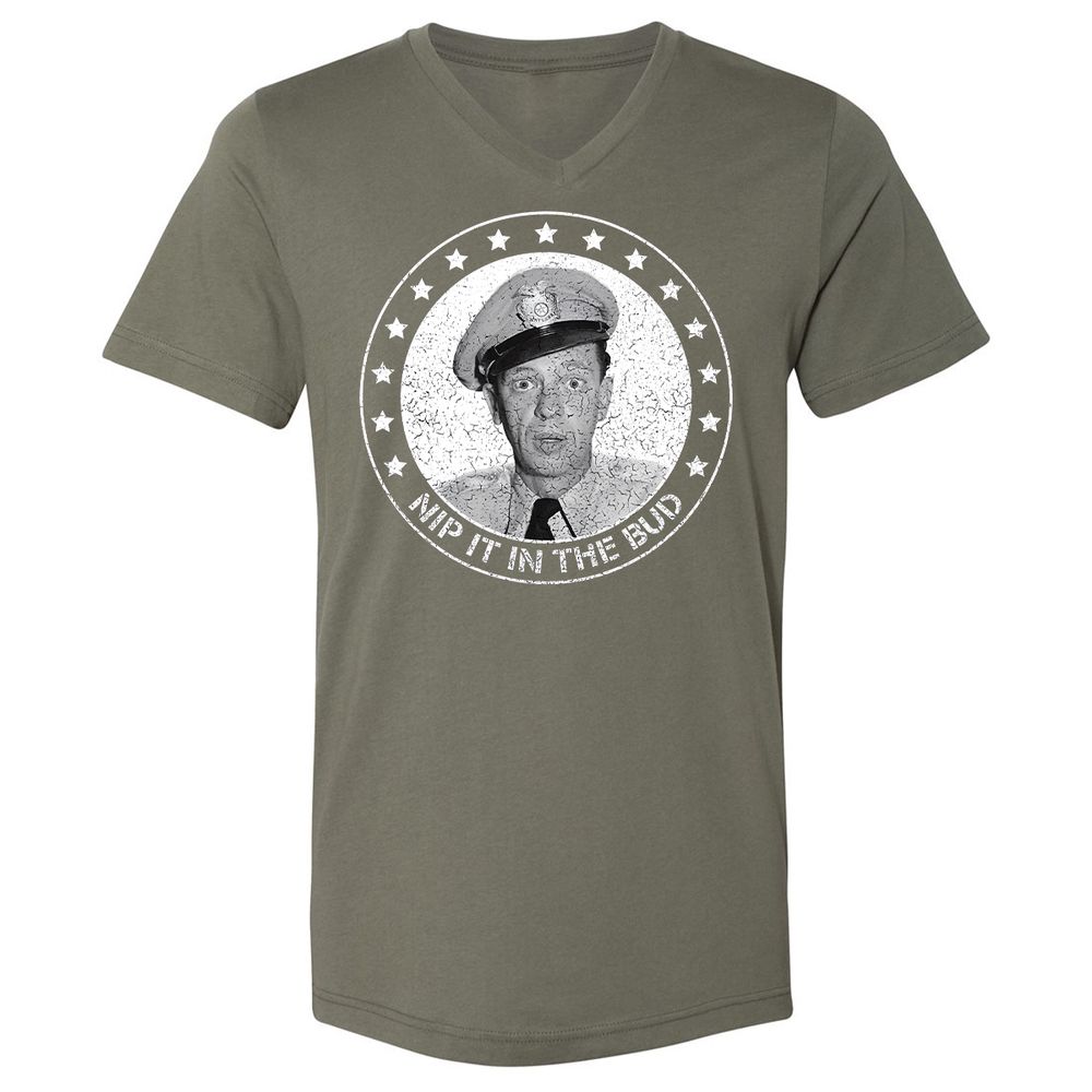 Unisex V-Neck T-Shirt - 43ZLWBS7 - Military Green - 10