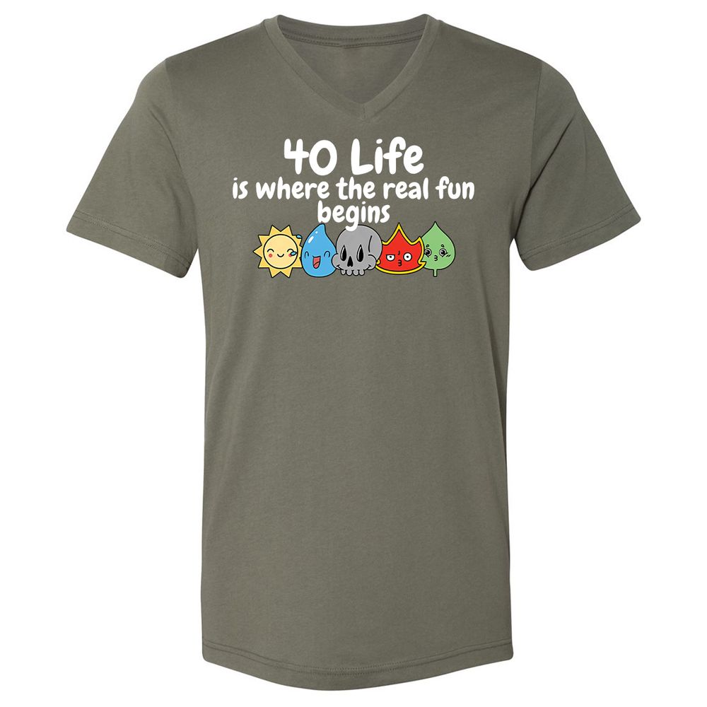 Unisex V-Neck T-Shirt - TD7CPA4V - Military Green - 10