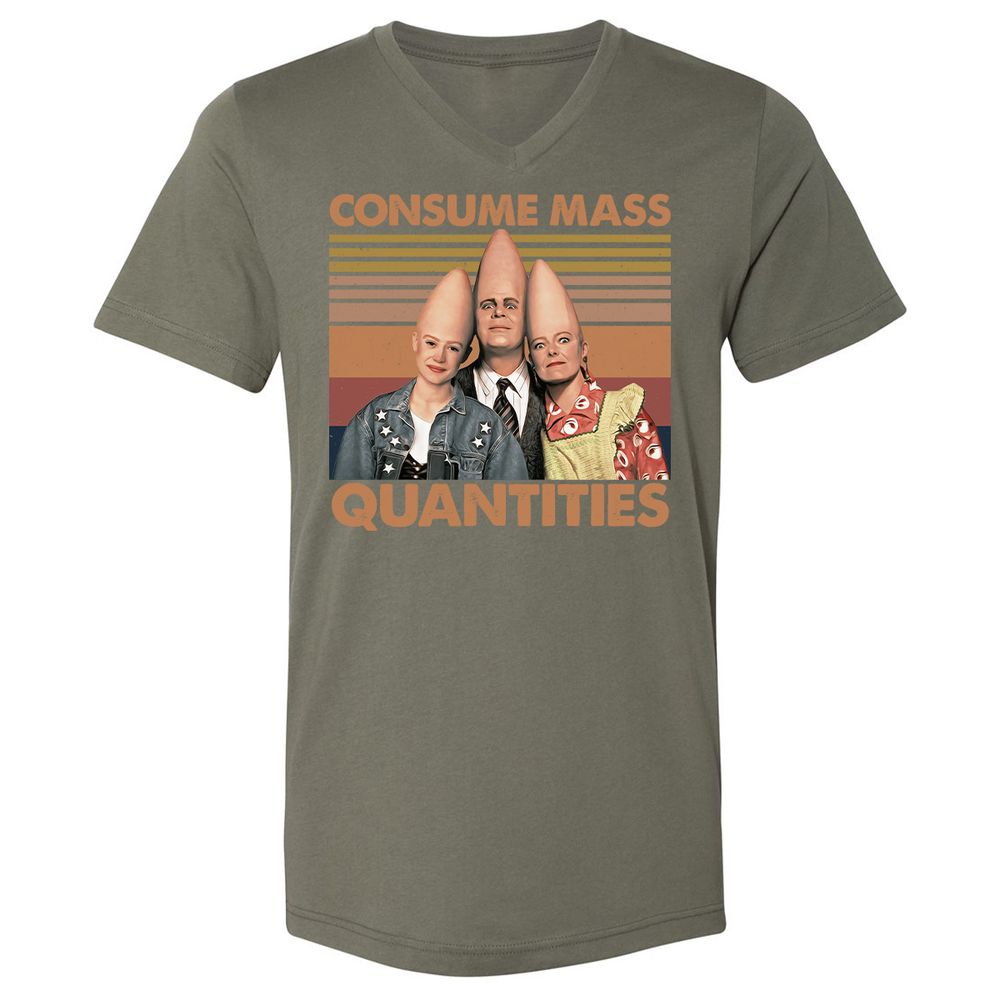 Unisex V-Neck T-Shirt - HU6YN8H4 - Military Green - 10