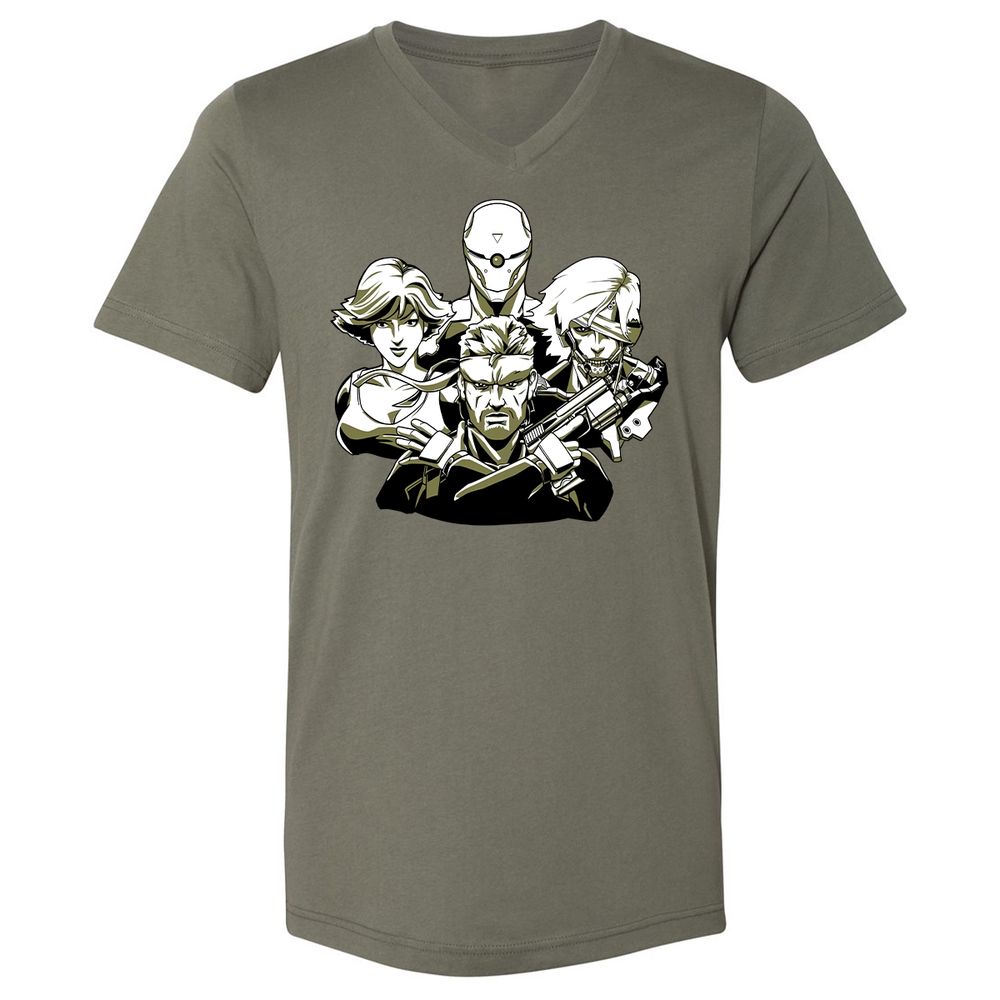 Unisex V-Neck T-Shirt - HHFRMT8S - Military Green - 10