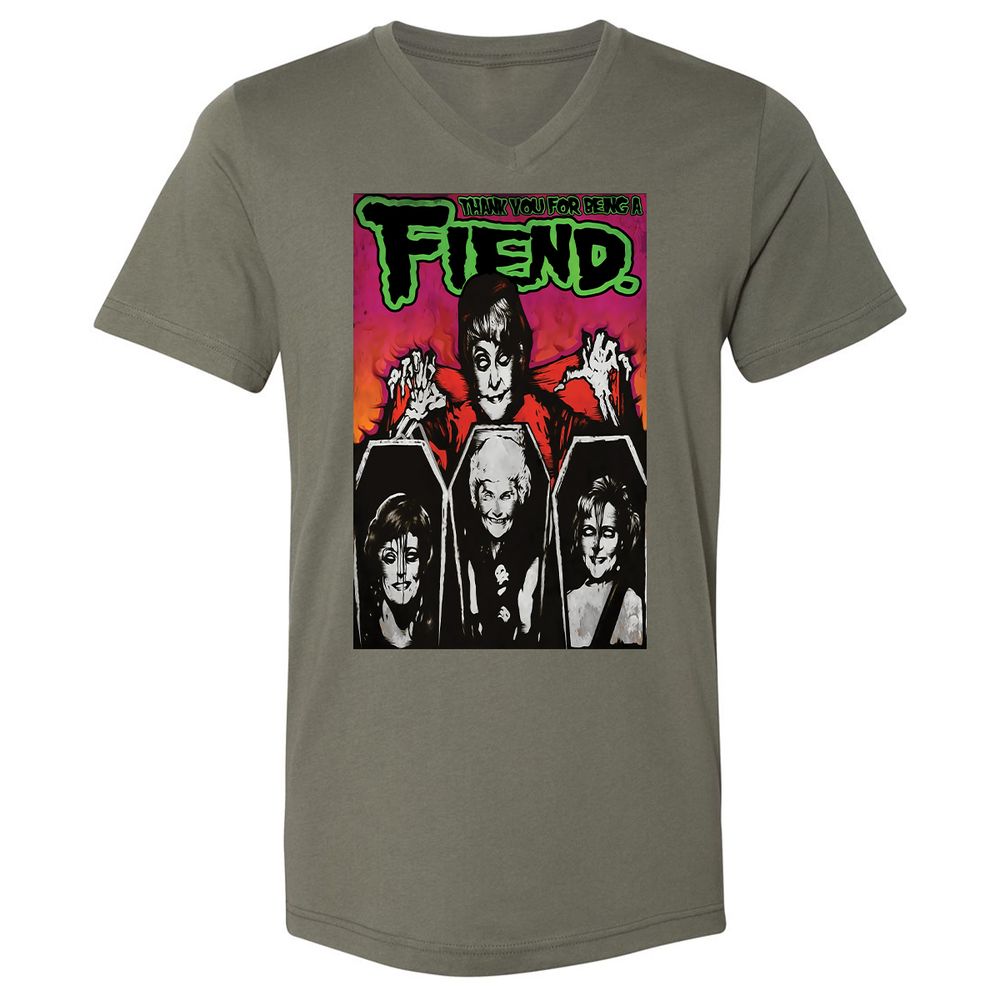 Unisex V-Neck T-Shirt - BTWZMR92 - Military Green - 10