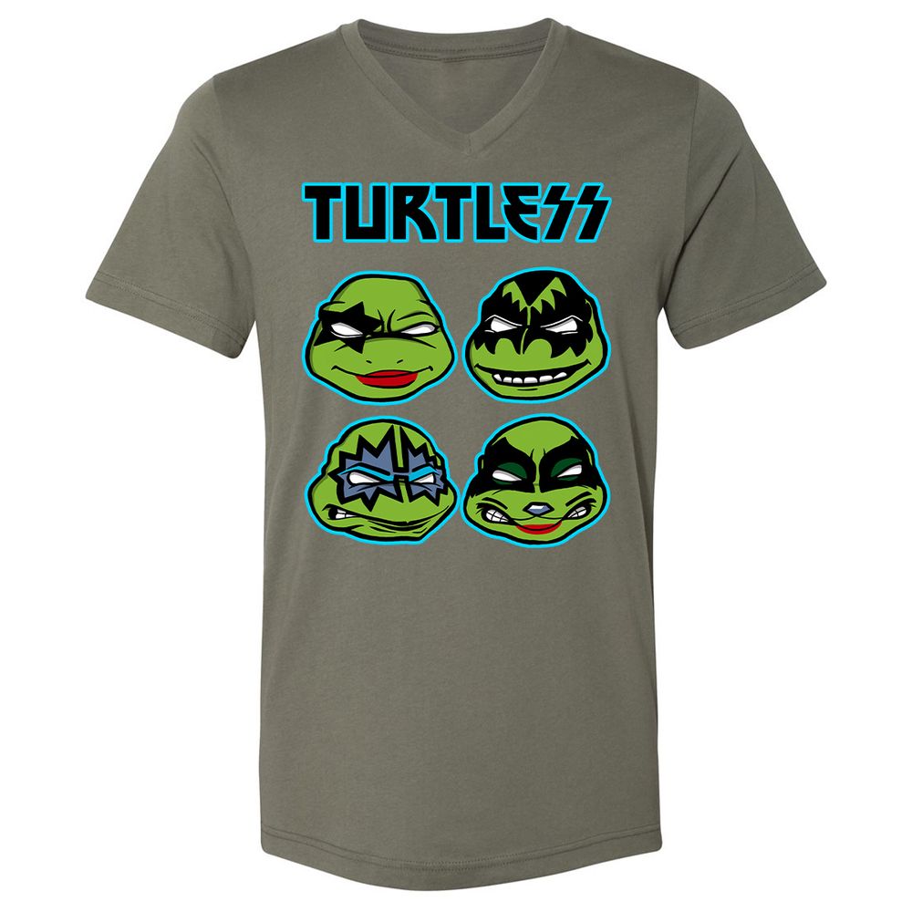 Unisex V-Neck T-Shirt - 8WTPWZHV - Military Green - 10