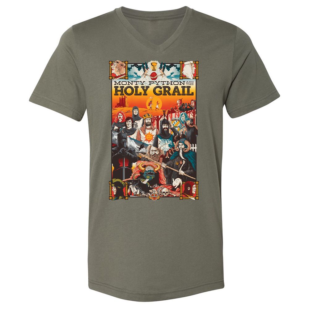 Unisex V-Neck T-Shirt - T2ZG7227 - Military Green - 10