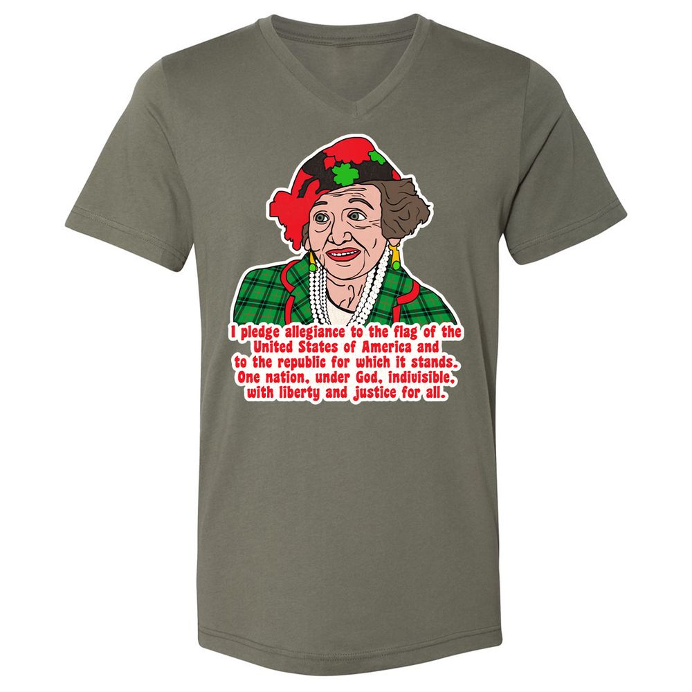 Unisex V-Neck T-Shirt - 1UBJXAMS - Military Green - 10
