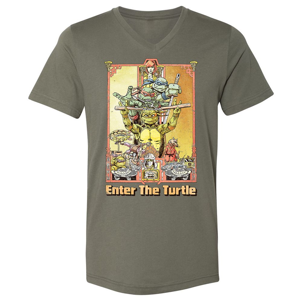 Unisex V-Neck T-Shirt - D5RRCSR5 - Military Green - 10