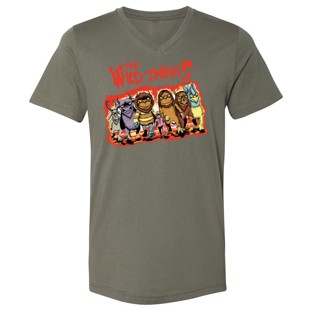 Unisex V-Neck T-Shirt - 9BBMXRZX - Military Green - 10