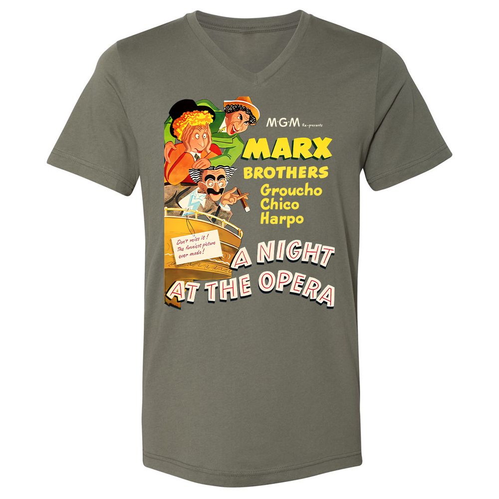 Unisex V-Neck T-Shirt - QT2X8QF3 - Military Green - 10
