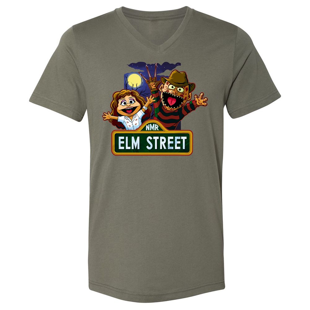 Unisex V-Neck T-Shirt - D4UBAMTY - Military Green - 10