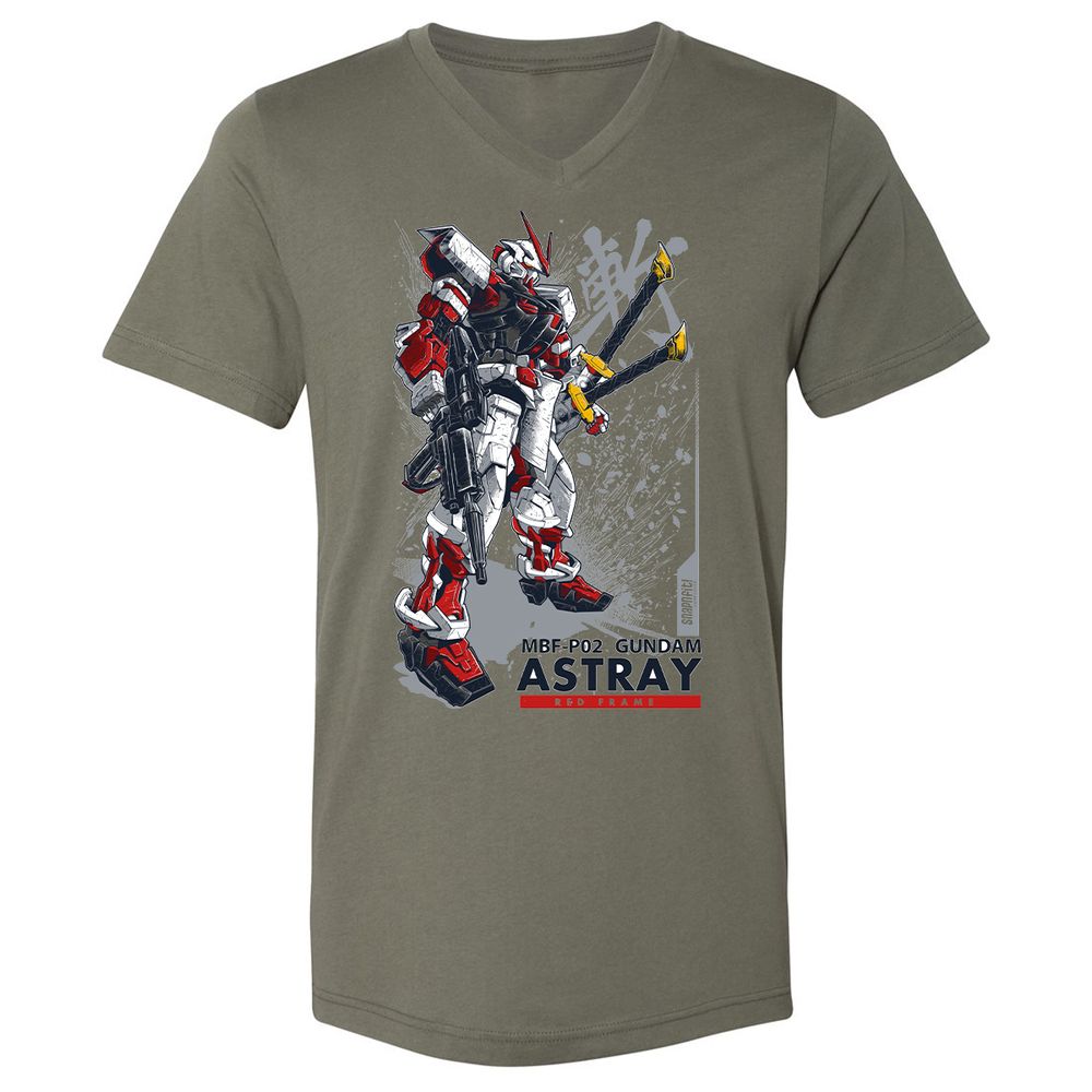 Unisex V-Neck T-Shirt - N2XZRY6U - Military Green - 10