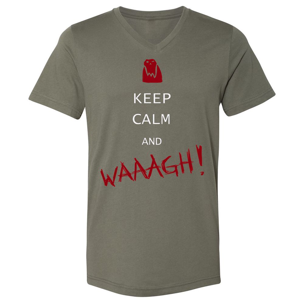 Unisex V-Neck T-Shirt - 4PCUZHVR - Military Green - 10