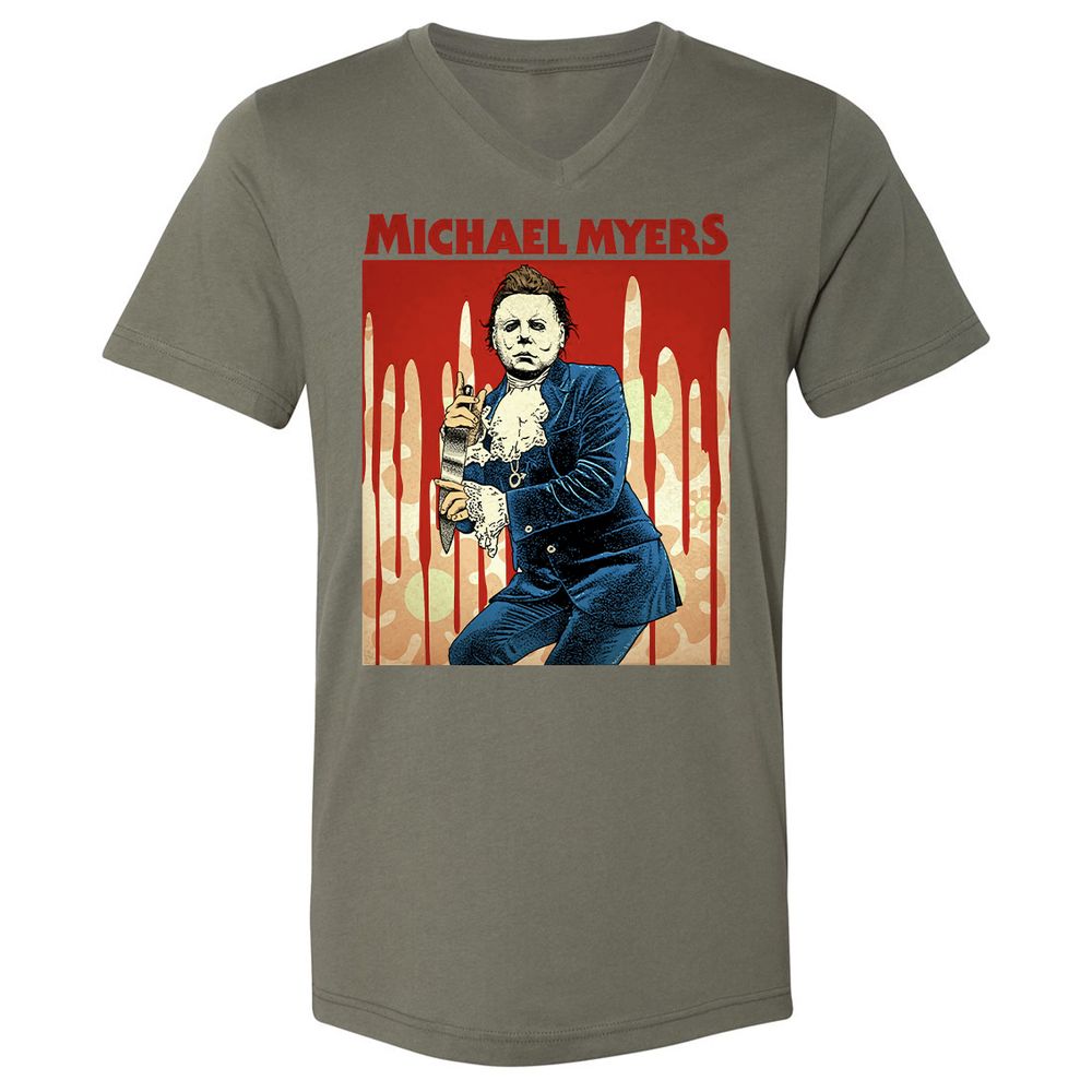 Unisex V-Neck T-Shirt - 5QMSAYPT - Military Green - 10